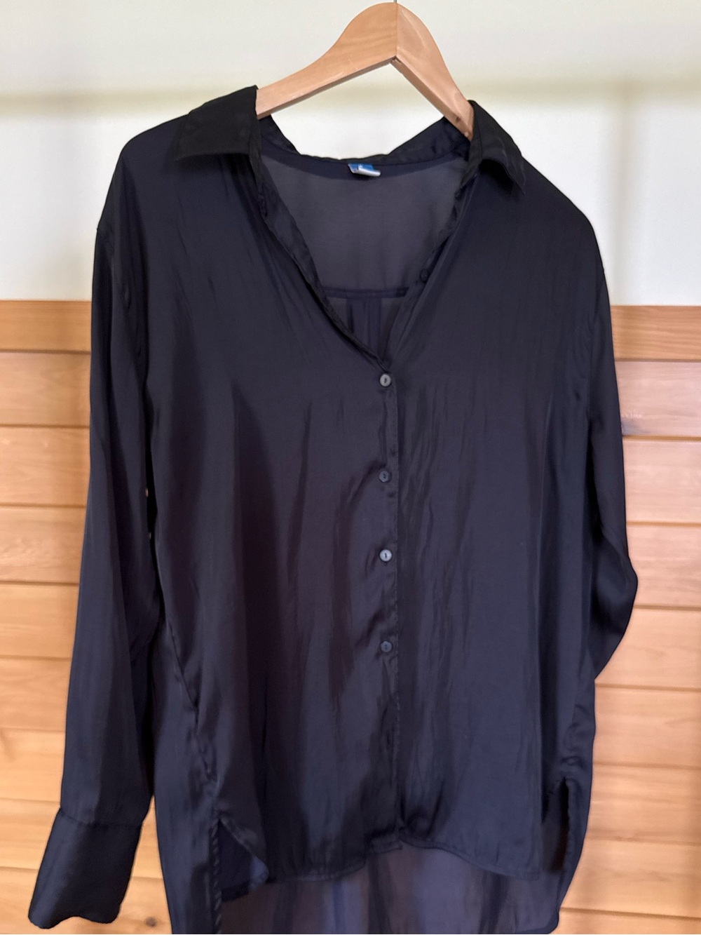 Old Navy Loose Button Down Organza Tunic Shirt